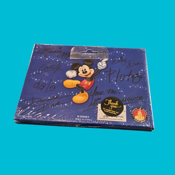 NEW Disney Official Autograph Book Christmas Mickey Mouse Stickers Playing Cards - Picture 4 of 10